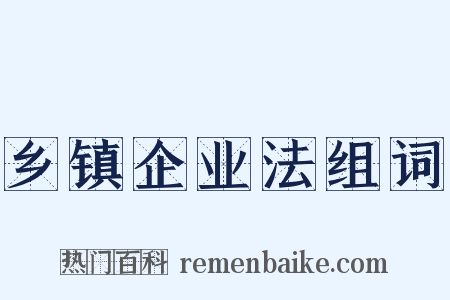 乡镇企业法组词是什么意思的图片